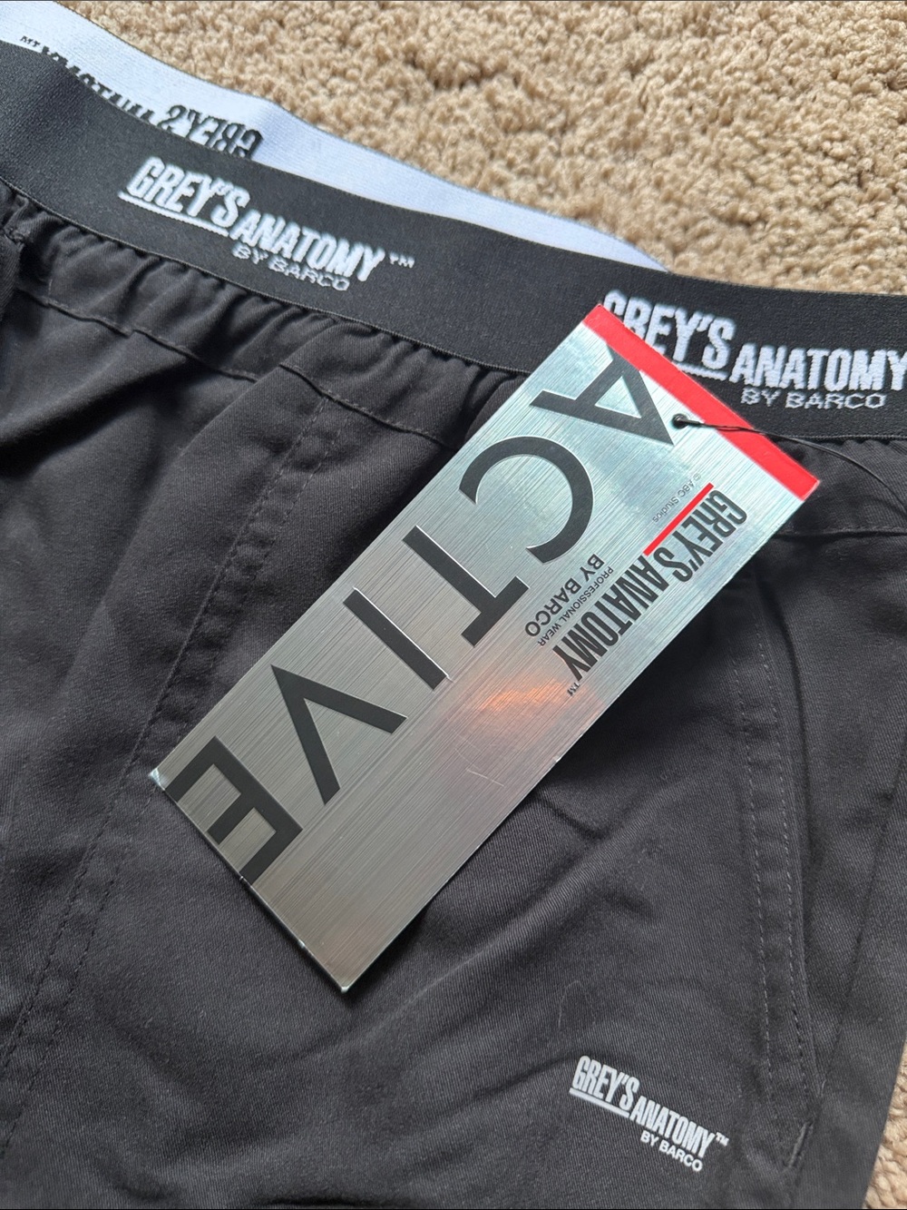 New tags, Grey’s Anatomy, black, active scrub pants size xl - Picture 3 of 4